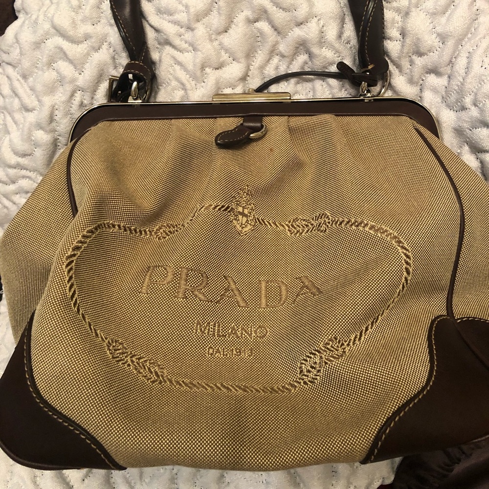 Prada Canvas Purse.